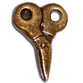  Whimsical Collection 1-3/8'' Wide Scissors Cabinet Knob in Antique Brass, 1-3/8'' W x 3/4'' D x 1-7/8'' H