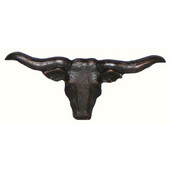 Southwest Collection 6-3/8'' Wide Longhorn Cabinet Pull in Antique Brass, 6-3/8'' W x 7/8'' D x 2-15/16'' H, Center to Center: 3-7/8''
