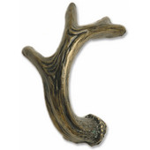  Wildlife Collection 3-7/8'' Wide Antler Right Face Cabinet Pull in Antique Brass, 3-7/8'' W x 1-5/8'' D x 2-3/4'' H, Center to Center: 2-15/16''