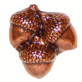  Leaves & Trees Collection 1-3/4'' Wide Triple Acorns Cabinet Knob in Antique Brass, 1-3/4'' W x 7/8'' D x 1-3/4'' H