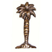  Tropical Collection 1-3/4'' Wide Tall Palm Tree Cabinet Pull in Antique Brass, 1-3/4'' W x 7/8'' D x 3-7/8'' H, Center to Center: 2-15/16''