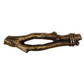  Leaves & Trees Collection 4-3/16'' Wide Twigs Cabinet Pull in Antique Brass, 4-3/16'' W x 3/4'' D x 1-1/8'' H, Center to Center: 2-7/8''