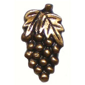  Whimsical Collection 1-1/8'' Wide Grapes Right Face Cabinet Knob in Antique Brass, 1-1/8'' W x 13/16'' D x 2-1/8'' H