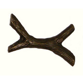  Leaves & Trees Collection 2-3/4'' Wide Large Twig Cabinet Knob in Antique Brass, 2-3/4'' W x 1-1/8'' D x 2'' H