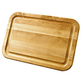  16'' Reversible Utility Cutting Board with Juice Groove, Flat Grain, Oiled Finish, Single Board, 16'' W x 11'' D x 3/4'' Thick
