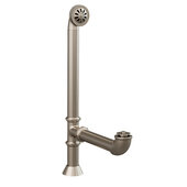  Modern Lift & Turn Tub Drain with Overflow Assembly, Brushed Nickel, 28''W x 6''D x 3''H