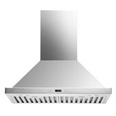  218 Series 30'' Wall Mount Range Hood with 4-Speed, LED Lighting, and Baffle Filters, Brushed Stainless Steel 462 CFM, 29-5/8'' W x 19-11/16'' D x 43-1/4'' H