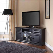  60'' Corner TV Stand in Black, 59-3/4''W x 23-1/2''D x 26-1/2''H