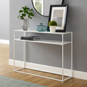  Braxton Console Table In White, 42'' W x 12'' D x 30'' H