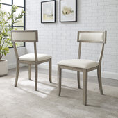  Alessia 2Pc Dining Chair Set - 2 Chairs In Rustic Gray Wash, 19-1/8'' W x 22'' D x 35-1/2'' H