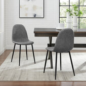  Weston 2Pc Dining Chair Set - 2 Chairs In Distressed Gray, 17-1/8'' W x 17'' D x 34'' H