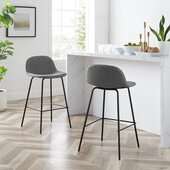  Riley 2Pc Counter Stool Set - 2 Stools In Gray, 16-1/4'' W x 16-1/4'' D x 33-1/2'' H