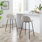  Riley 2Pc Counter Stool Set - 2 Stools In Oatmeal, 16-1/4'' W x 16-1/4'' D x 33-1/2'' H