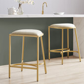  Ellery 2Pc Counter Stool Set- 2 Stools In Oatmeal, 16-1/2'' W x 15-3/8'' D x 24'' H