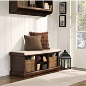  Brennan Entryway Storage Bench in Mahogany, 42''W x 18-1/4''H