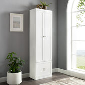  Harper Convertible Pantry Closet In White, 22'' W x 12-1/2'' D x 74'' H