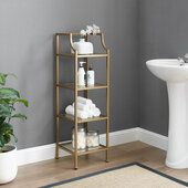  Aimee Short Etagere In Soft Gold, 12-1/2'' W x 12-1/2'' D x 40'' H