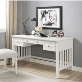  Adler Computer Desk, White Finish, 54''W x 28''D x 30''H
