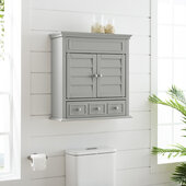  Lydia Wall Cabinet In Gray, 23-5/8'' W x 9'' D x 25'' H