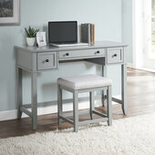  Vista Desk In Gray, 46'' W x 19'' D x 31-3/4'' H