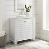 Lydia Storage Cabinet In White, 31'' W x 11-7/8'' D x 30-3/8'' H