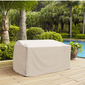  Outdoor Loveseat Furniture Cover, 36-1/2''W x 58''D x 30''H, White Finish