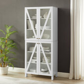  Cassai Tall Storage Pantry - 2 Stackable Pantries In White, 30'' W x 16'' D x 72'' H