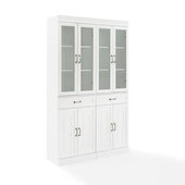 Stanton 2-Piece Glass Door Pantry Set In White, 47-1/2'' W x 14-1/2'' D x 78'' H