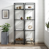  Aimee 2Pc Etagere Set - 2 Narrow Etageres In Oil Rubbed Bronze, 36'' W x 12'' D x 73'' H