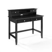  Campbell Desk & Hutch Set - Desk & Hutch In Black, 42'' W x 23-5/8'' D x 38-1/4'' H