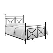  Montgomery Queen Bed - Headboard, Footboard, Finials, Rails In Black, 84-1/4'' W x 61-3/4'' D x 56'' H