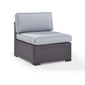  Biscayne Armless Chair with Mist Cushions