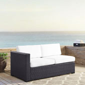  Biscayne Loveseat with int. Arm with White Cushions