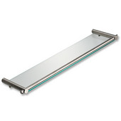  21'' Polished Stainless Steel/Glass Mirror/Toiletry Shelf