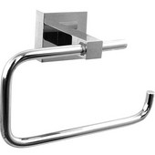  Modern Open Toilet Paper Holder with Square Mount, Polished Chrome Finish, 5-7/16''W x 1-7/8''D x 3-9/16''H