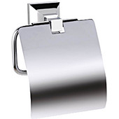  Trans-Modern Hooded Toilet Paper Holder, Polished Chrome Finish, 5-7/16''W x 2-9/16''D x 5''H
