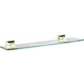  Trans-Modern Glass Toiletry Shelf with Rear Clamp Mount, Polished Nickel Finish, 20-1/2''W x 4-7/8''D x 1-15/16''H