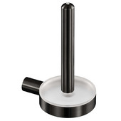  Crystal Steel Collection Stainless Steel Bathroom Toilet Paper Holder-Post Style in Black Finish
