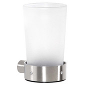  Crystal Steel Collection Stainless Steel Bathroom Wall Mounted Tumbler/Holder in Satin Finish