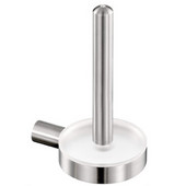  Crystal Steel Collection Stainless Steel Bathroom Toilet Paper Holder-Post Style in Polished Finish