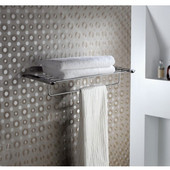  9501 Series Double Bath Towel Shelf, Chrome, 24''W x 8-7/10''D x 3-1/2''H