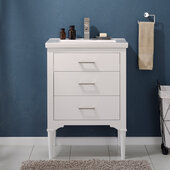  Mason 24'' Single Sink Vanity In White with Porcelain Sink Top