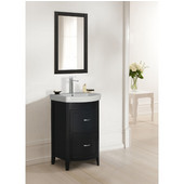Empire Arch Vanity Base with Two Drawers, Black, 18-5/16''W x 15-5/8''D x 31-7/8''H