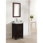 Empire Arch Vanity Base with Two Drawers, Dark Cherry, 18-5/16''W x 15-5/8''D x 31-7/8''H