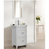 Empire Arch Vanity Base with Two Drawers, White, 18-5/16''W x 15-5/8''D x 31-7/8''H