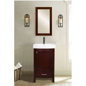 Empire Arch Vanity Base with Cabinet and Drawer, Dark Cherry, 18-5/16''W x 15-5/8''D x 31-7/8''H