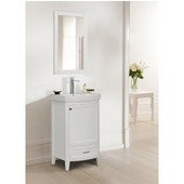 Empire Arch Vanity Base with Cabinet and Drawer, White, 18-5/16''W x 15-5/8''D x 31-7/8''H