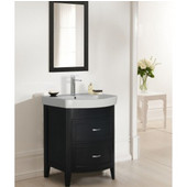 Empire Arch Vanity Base with Two Drawers, Black, 26-1/2''W x 17-1/2''D x 31-7/8''H