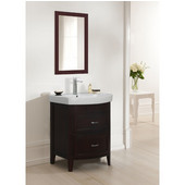 Empire Arch Vanity Base with Two Drawers, Dark Cherry, 26-1/2''W x 17-1/2''D x 31-7/8''H