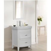 Empire Arch Vanity Base with Two Drawers, White, 26-1/2''W x 17-1/2''D x 31-7/8''H